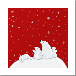 Polar Bear Family Posters and Art